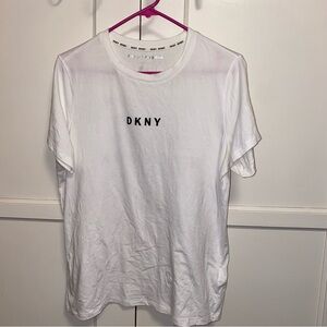 DKNY Sport Large White Logo Luminescent Letters Tee